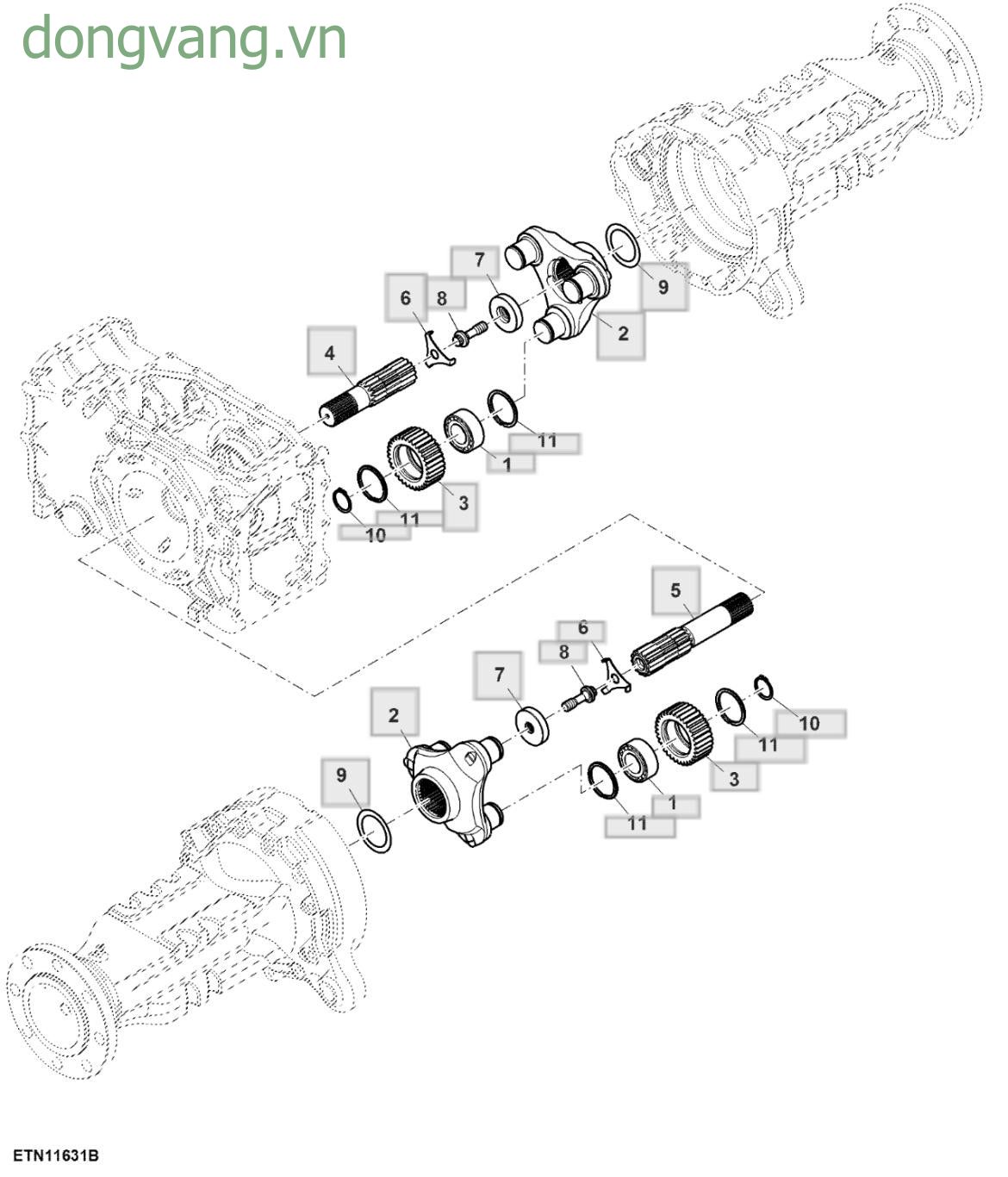 Final Drive, Rear Axle Standard Spline Diameter, Low Speed - ST780107